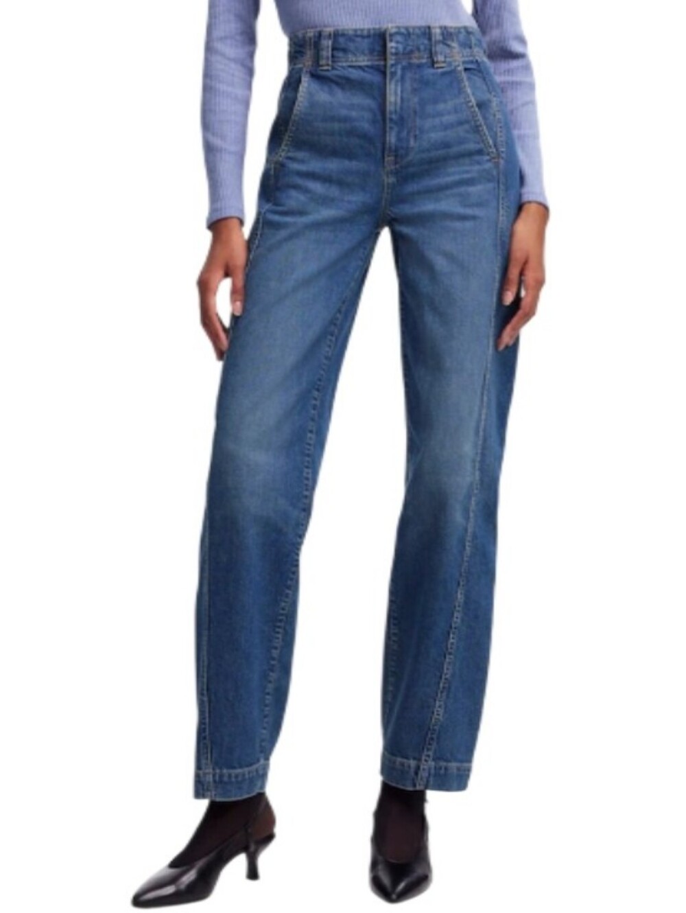 Madewell Tapered High-Rise Denim Trouser Jeans-NWT